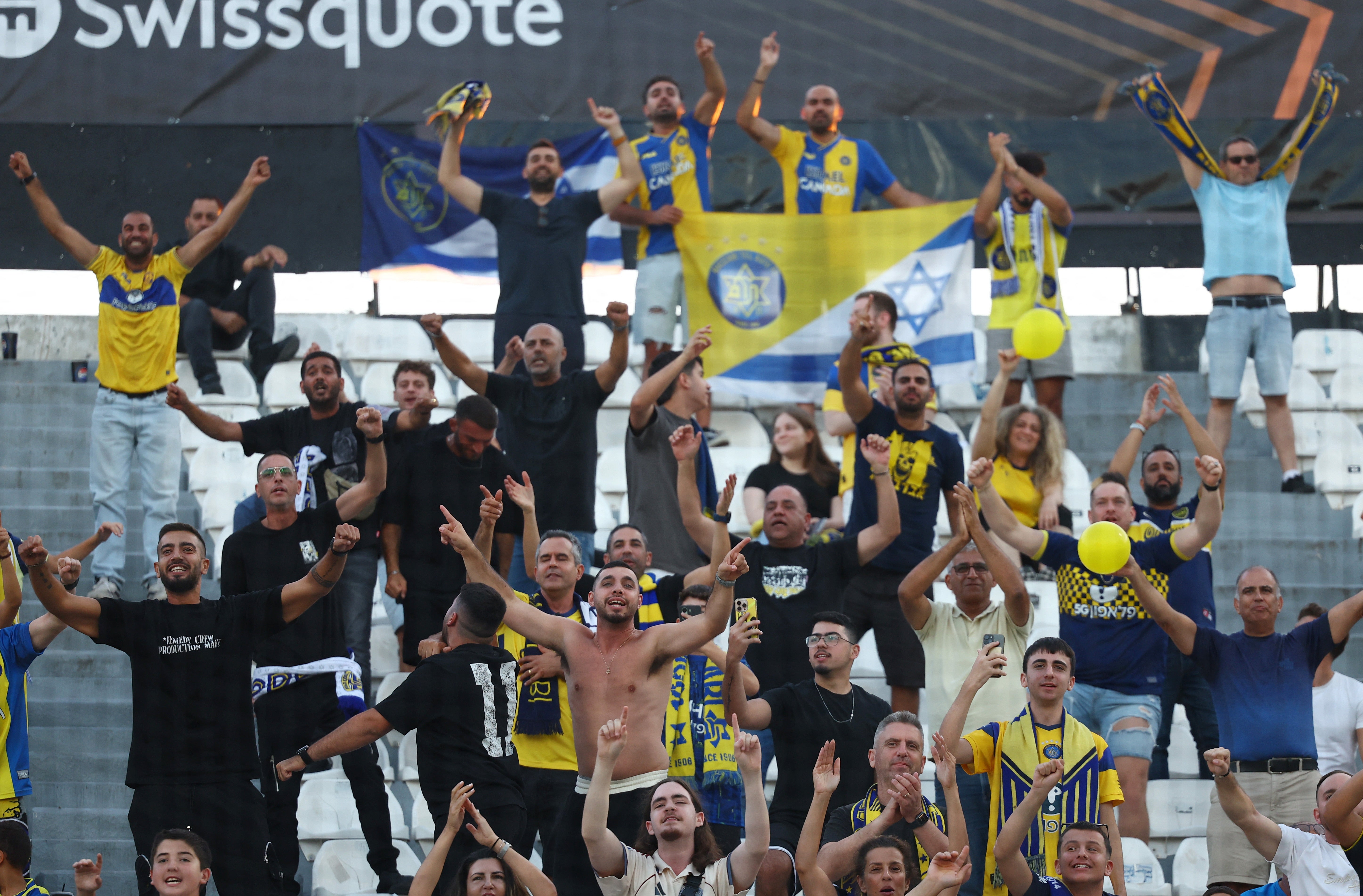 Maccabi Tel Aviv fans attended their Europa League fixture against PAOK in Greece in September