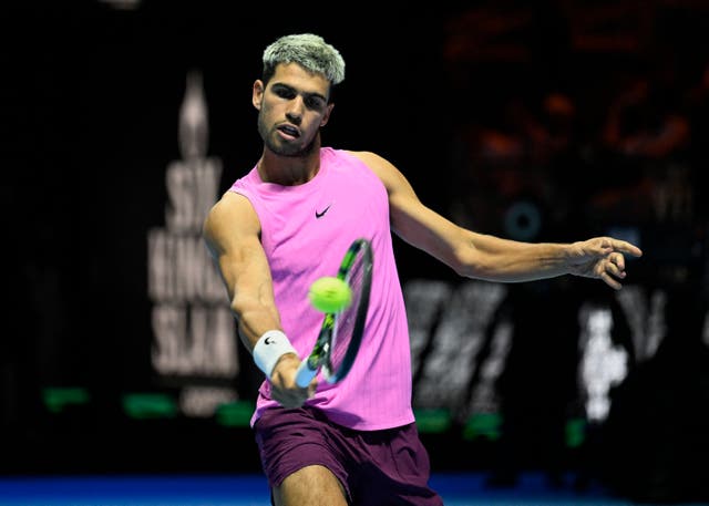 <p>Alcaraz will face Sinner in Saturday’s final</p>