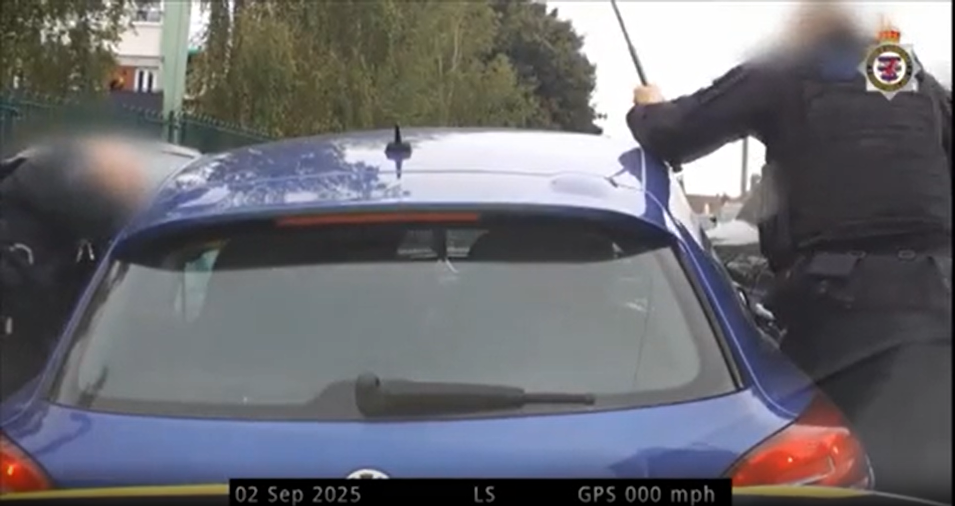 <p>Police officers were able to stop Bryan Smith and smashed into his stolen car</p>