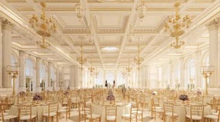 The ballroom will supposedly hold 999 people, according to Trump