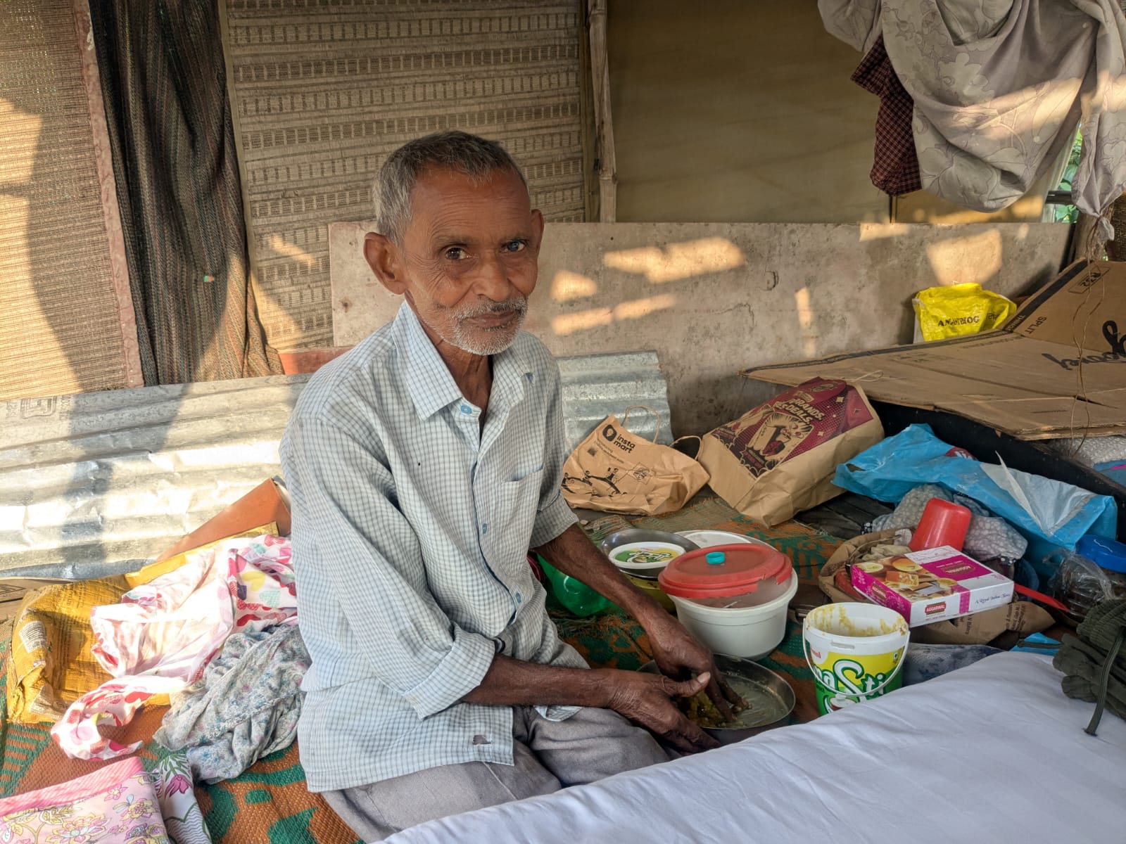 Lala Ram, a clothes ironer in Nithari, says the crime rate in the area was notoriously high when he moved there in 2006