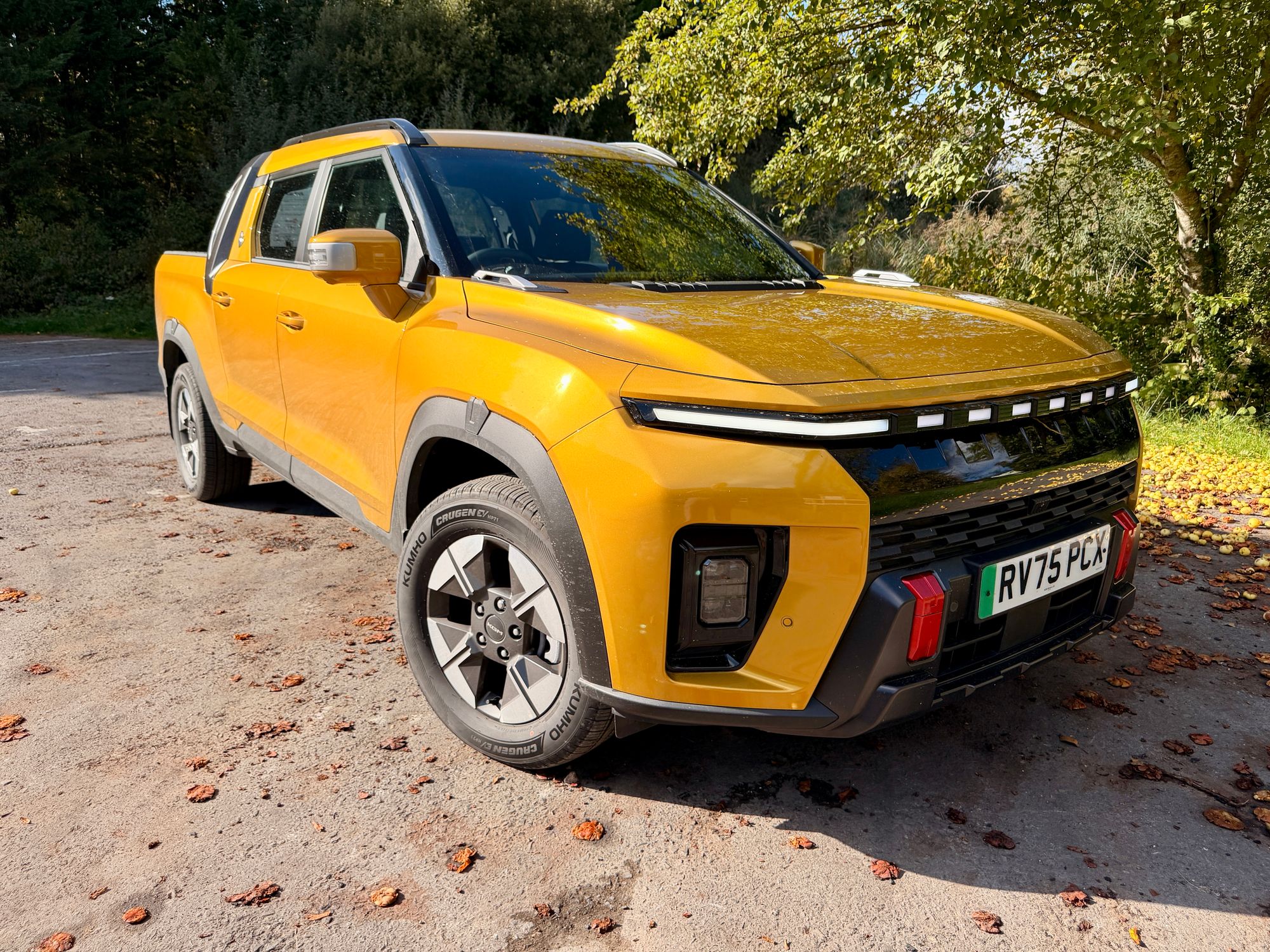 What most impresses about the KGM Musso EV is the way the pick-up rides comfortably rather than bouncing like other pick-ups