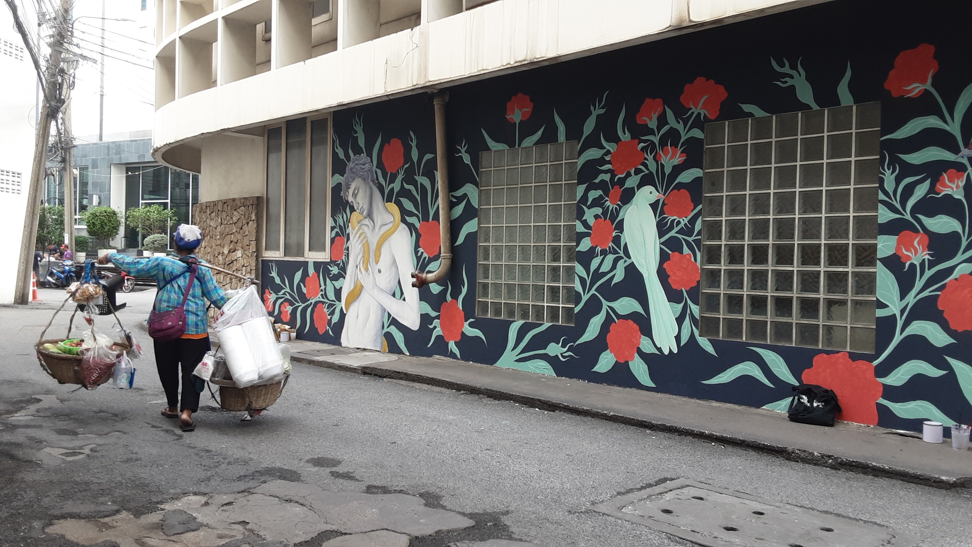 <p>Myrtille Tibayrenc’s mural in Bangkok </p>