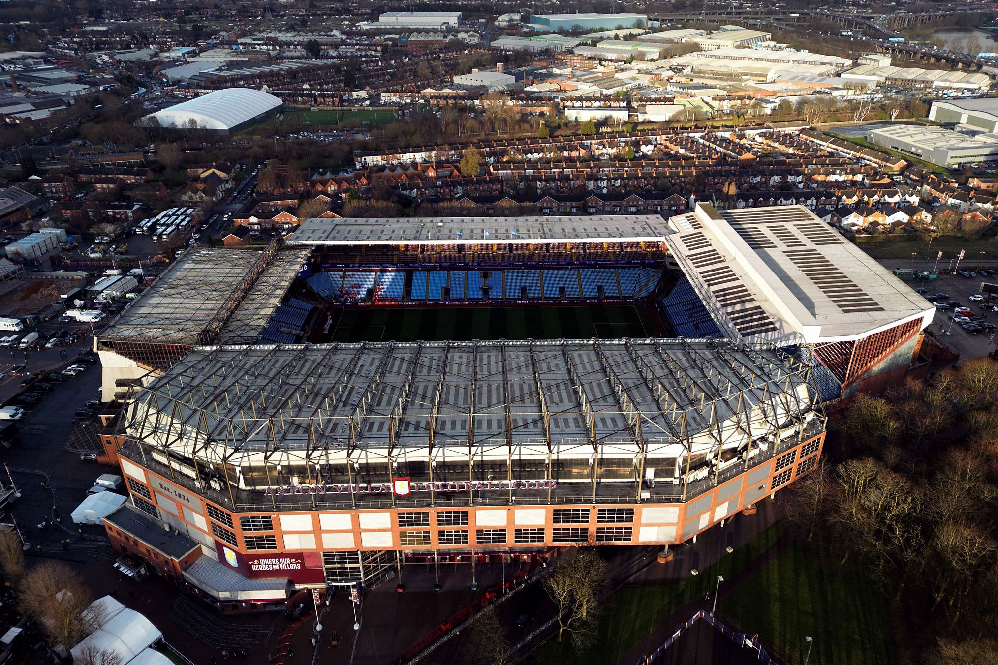 An aerial view of Villa Park stadium (PA)