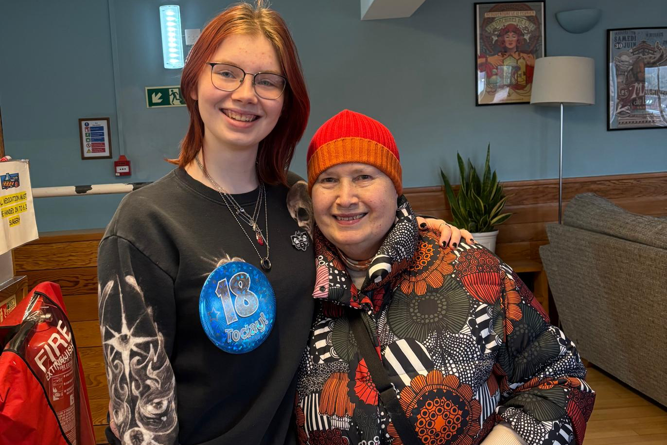 Susan Gasson, who has been taking part in a trial of a new drug for lung cancer, and her granddaughter Miranda (Handout/PA)