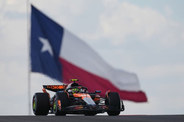 Lando Norris set the pace in Austin (Eric Gay/AP)