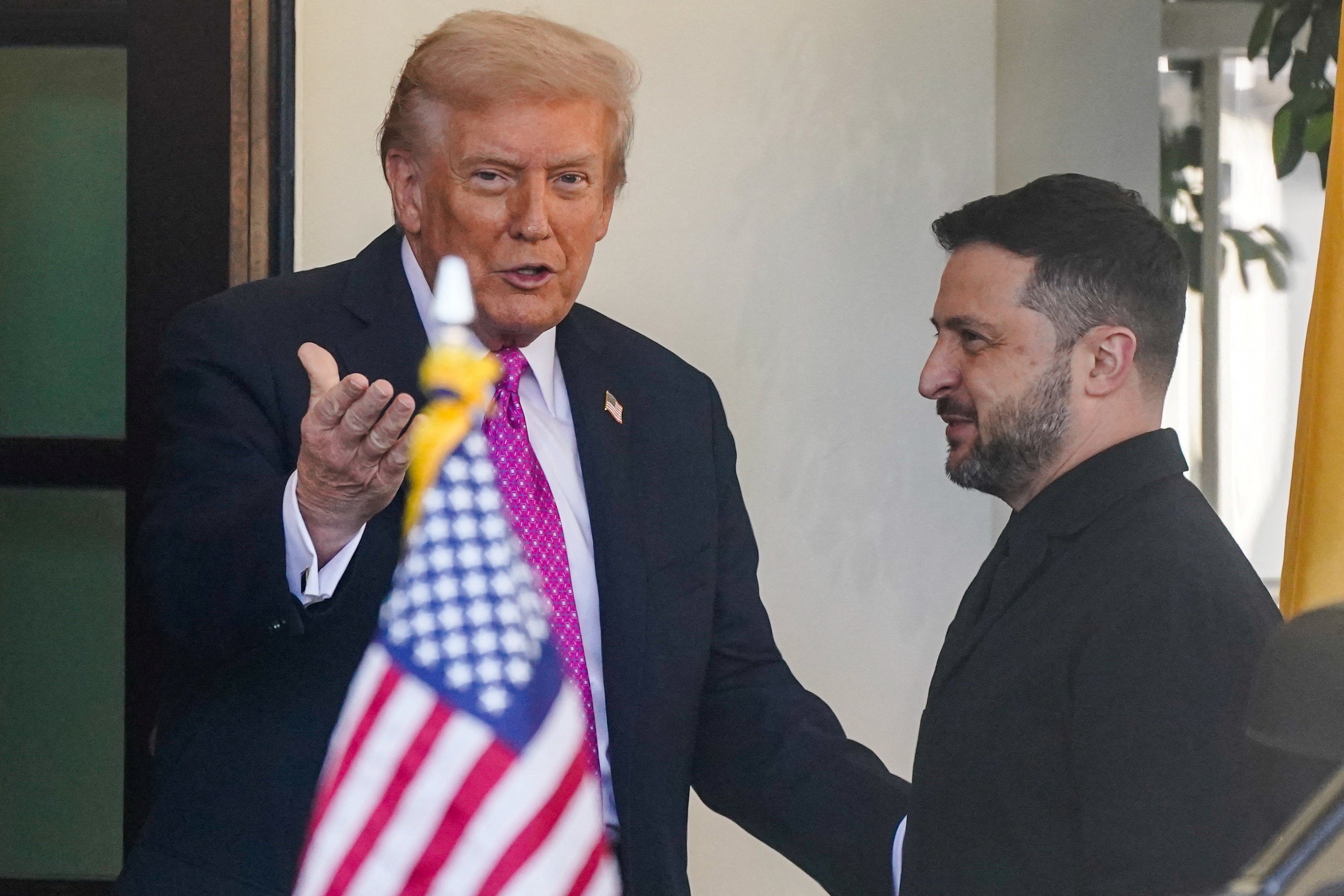 <p>Donald Trump and Volodymyr Zelensky once got into a shouting match in the White House. But the mood on Friday was vastly different. </p>