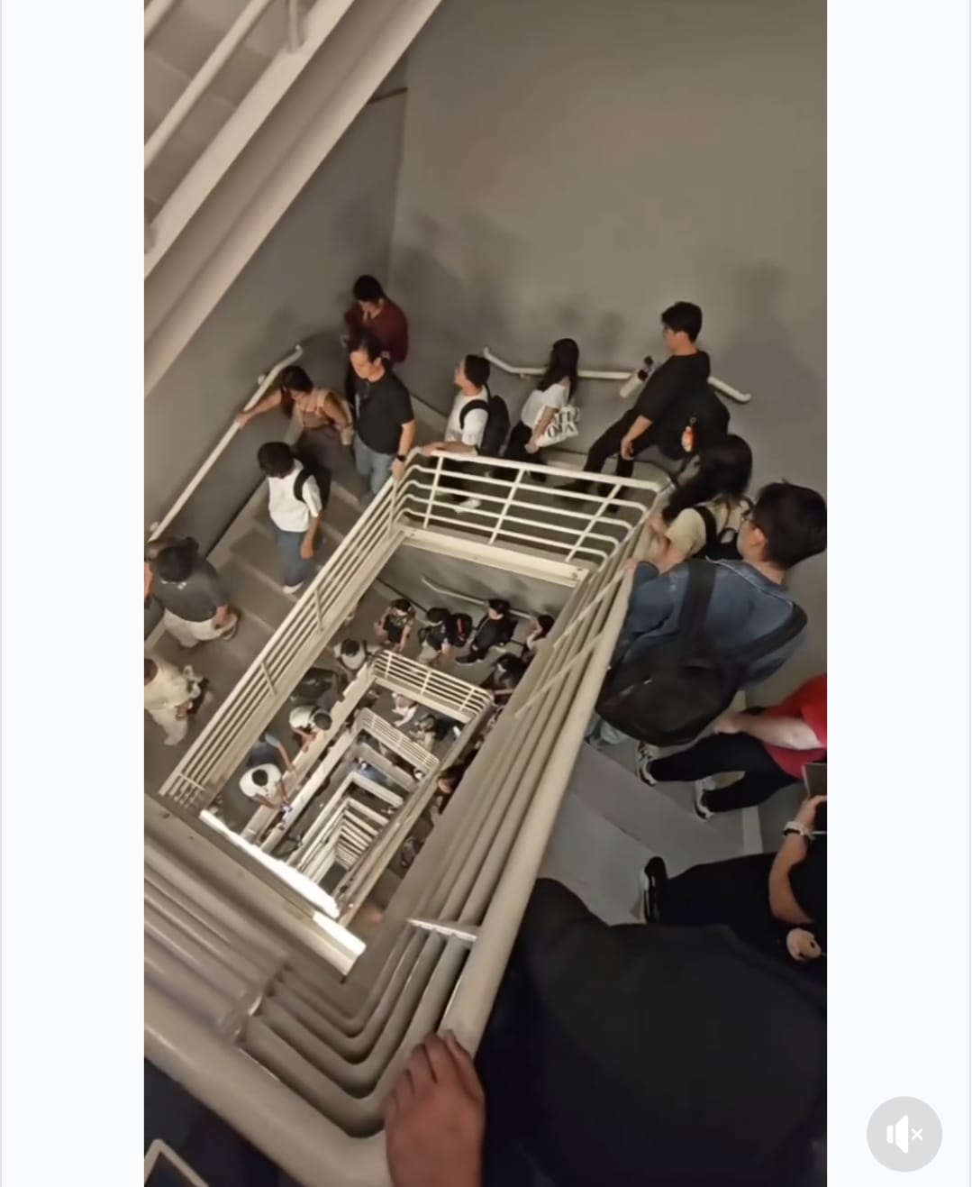 <p>Workers in Malaysia climb down a 106-storey building amid power outage</p>