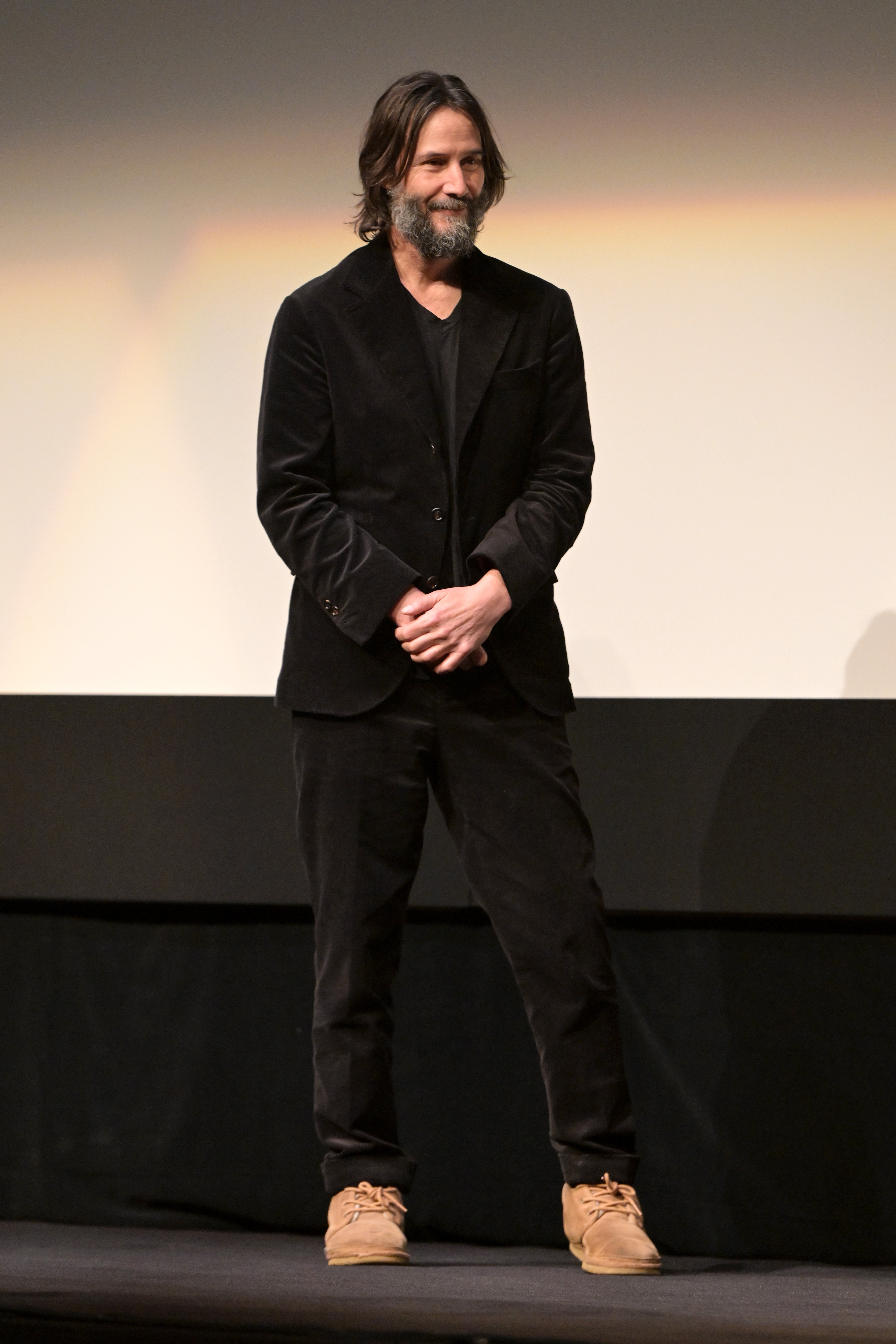 <p>Keanu Reeves at the 'Good Fortune' premiere at the Toronto International Film Festival</p>