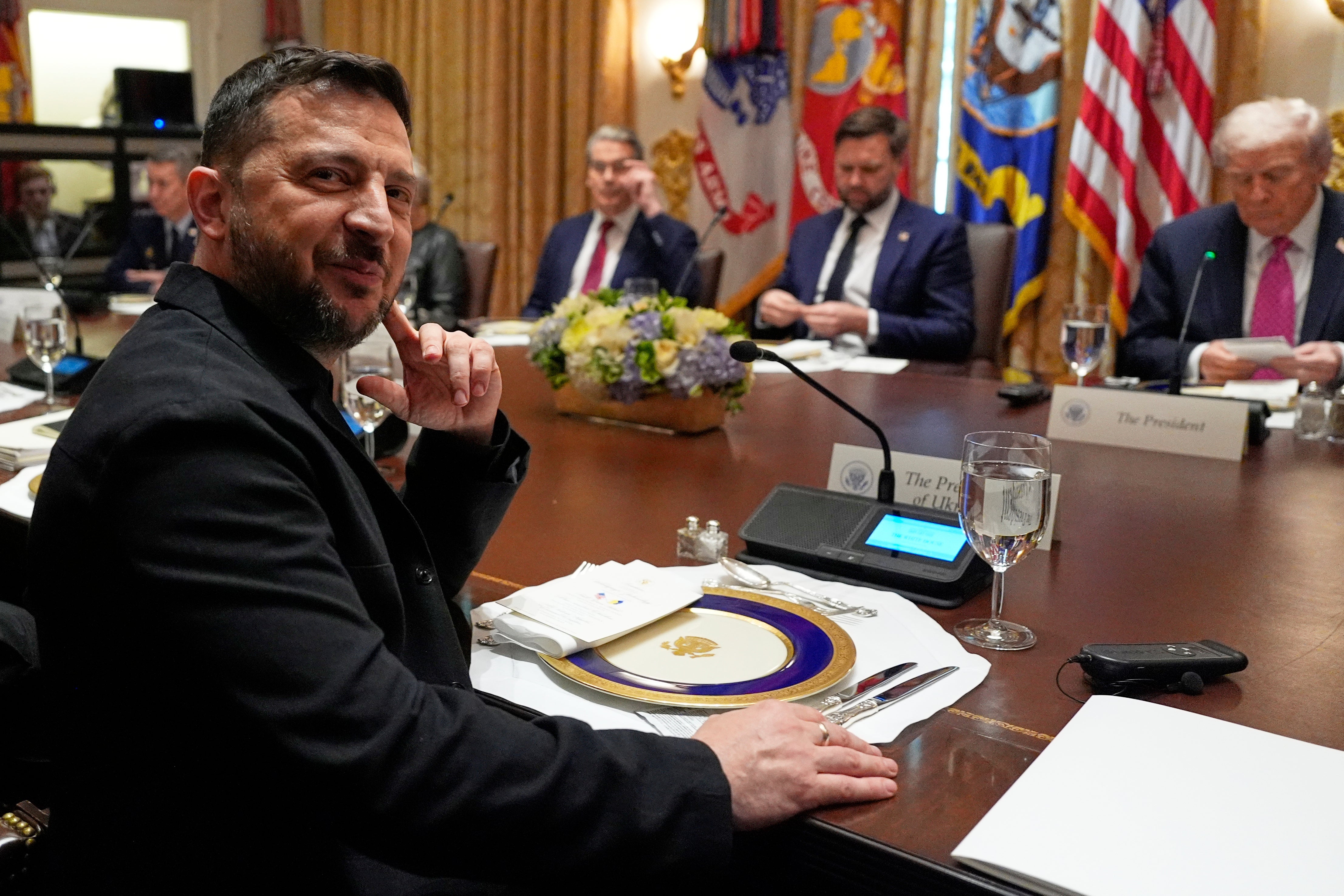 Zelensky at the White House with Trump on October 17