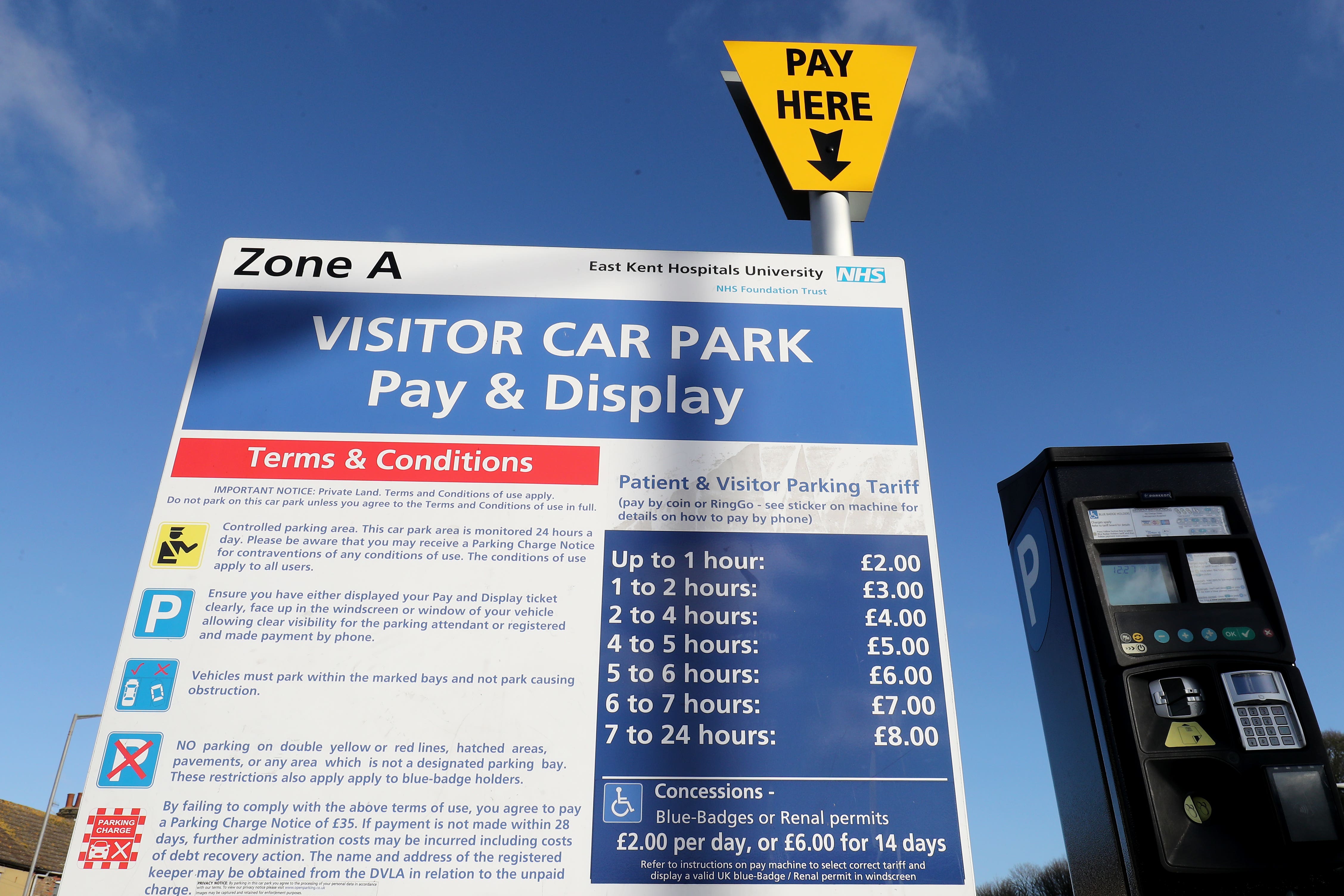 Outrage over parking fines for NHS workers