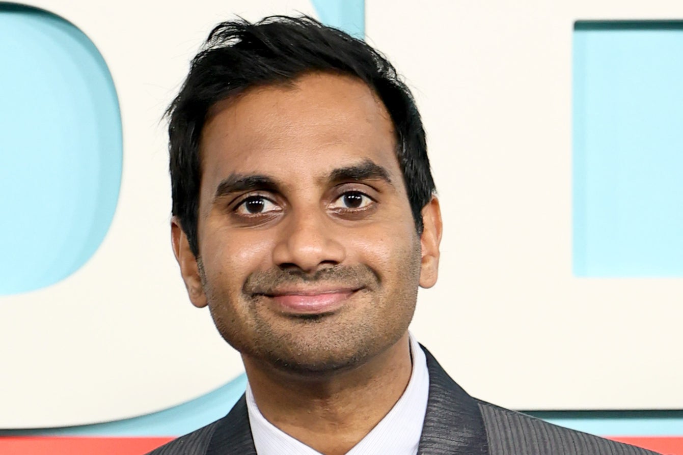 Aziz Ansari attends a New York screening for his new film 'Good Fortune' in October 2025
