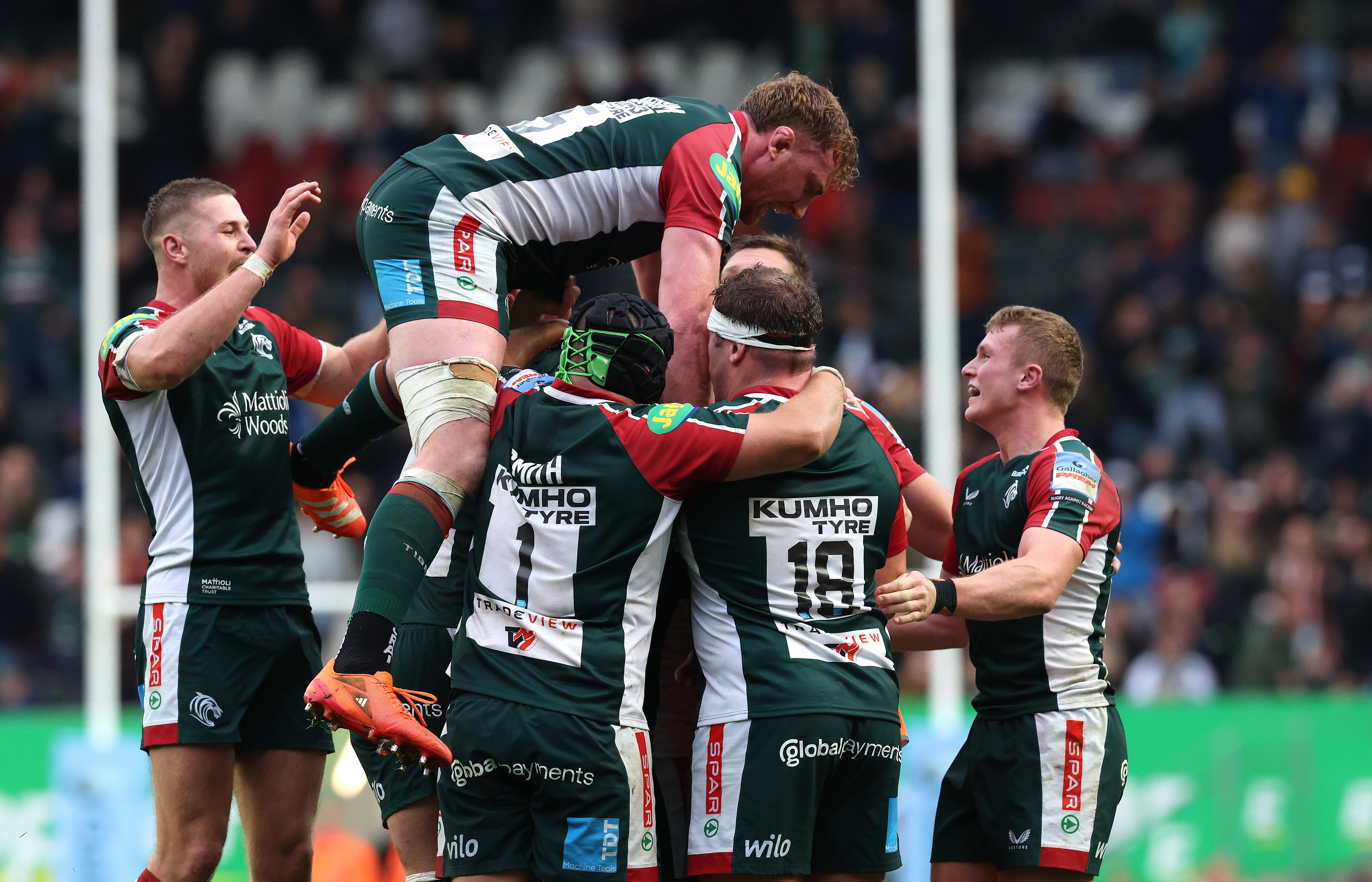 <p>Leicester beat Bath on an emotional day for the club</p>