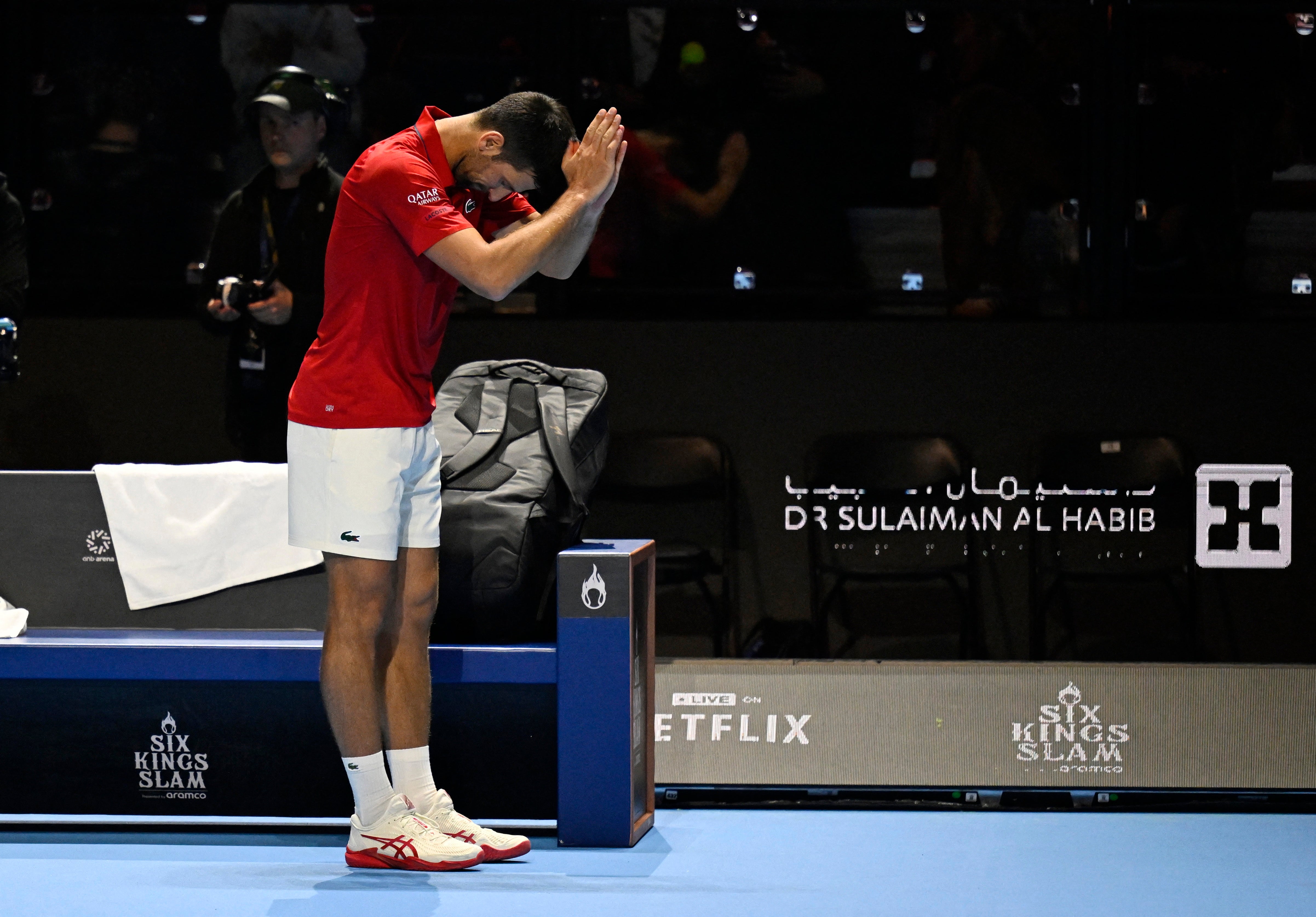 Djokovic, who has qualified for next month's ATP Finals, apologised to the crowd