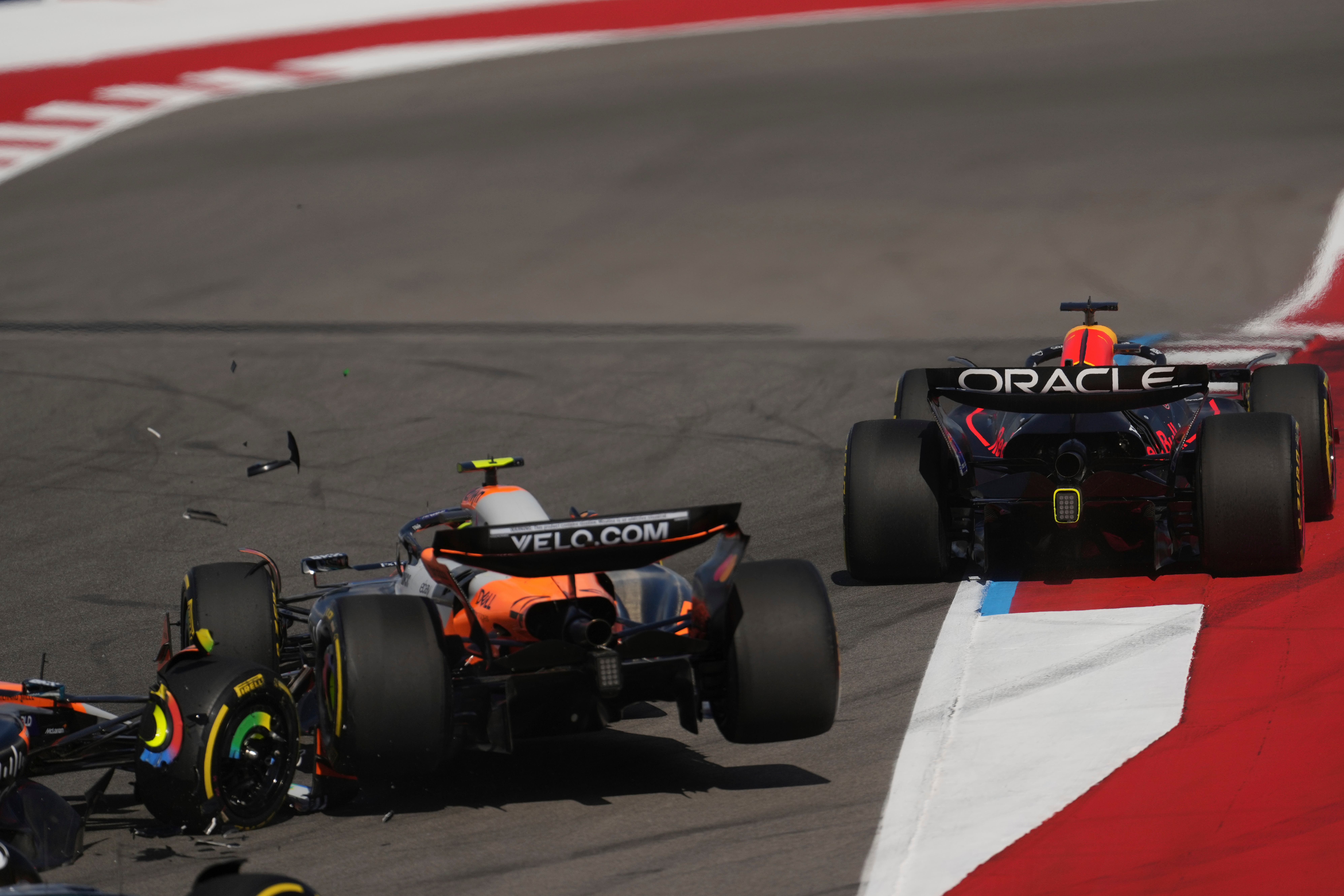 Lando Norris and Oscar Piastri crashed out of the sprint