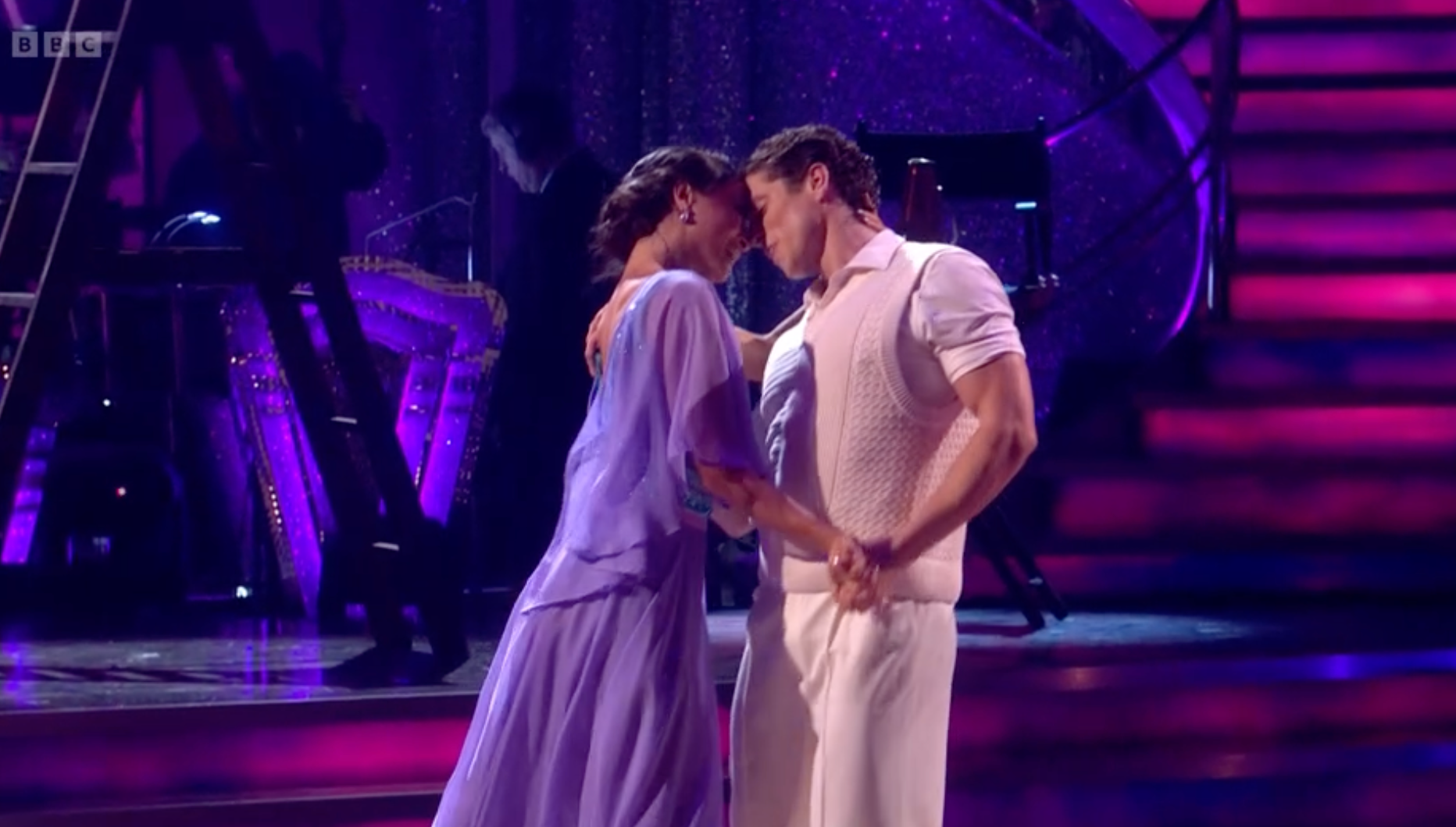 <p>Lewis Cope and professional partner Katya Jones dancing on ‘Strictly’</p>