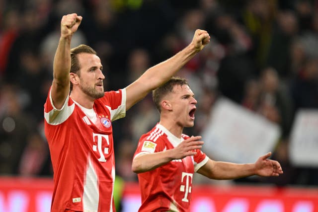 Harry Kane scored his 400th goal in club football as Bayern Munich beat Borussia Dortmund 2-1 (Lennart Preis/AP/PA)