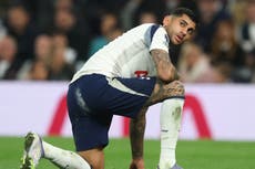 Tottenham suffer huge injury blow with Cristian Romero ruled out minutes before Aston Villa clash