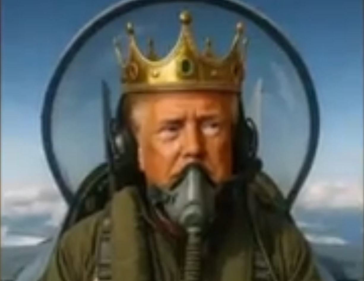President Trump as he appears in the AI-generated video