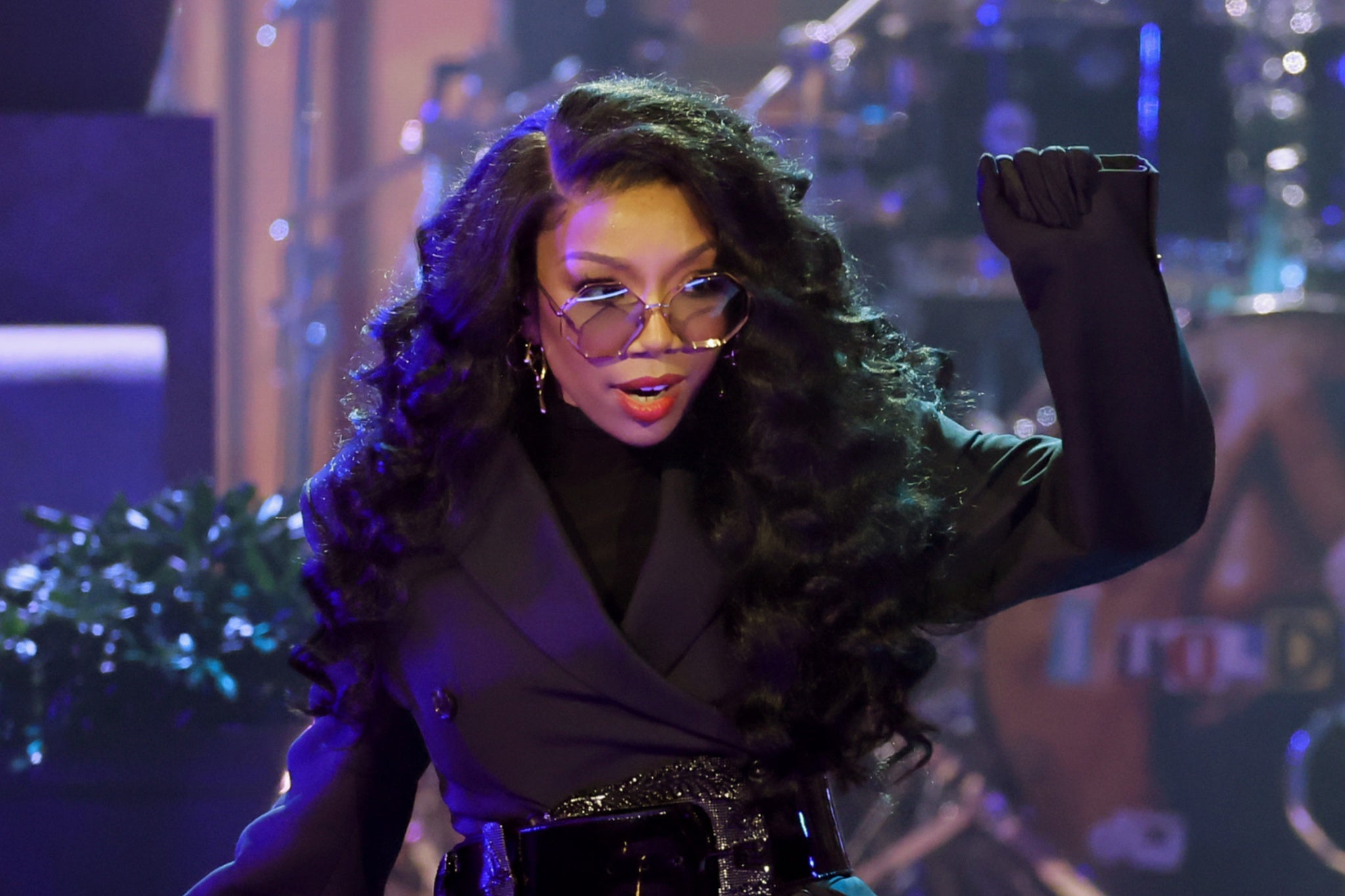 Brandy, seen here in 2024, abruptly left the stage during a concert with Monica