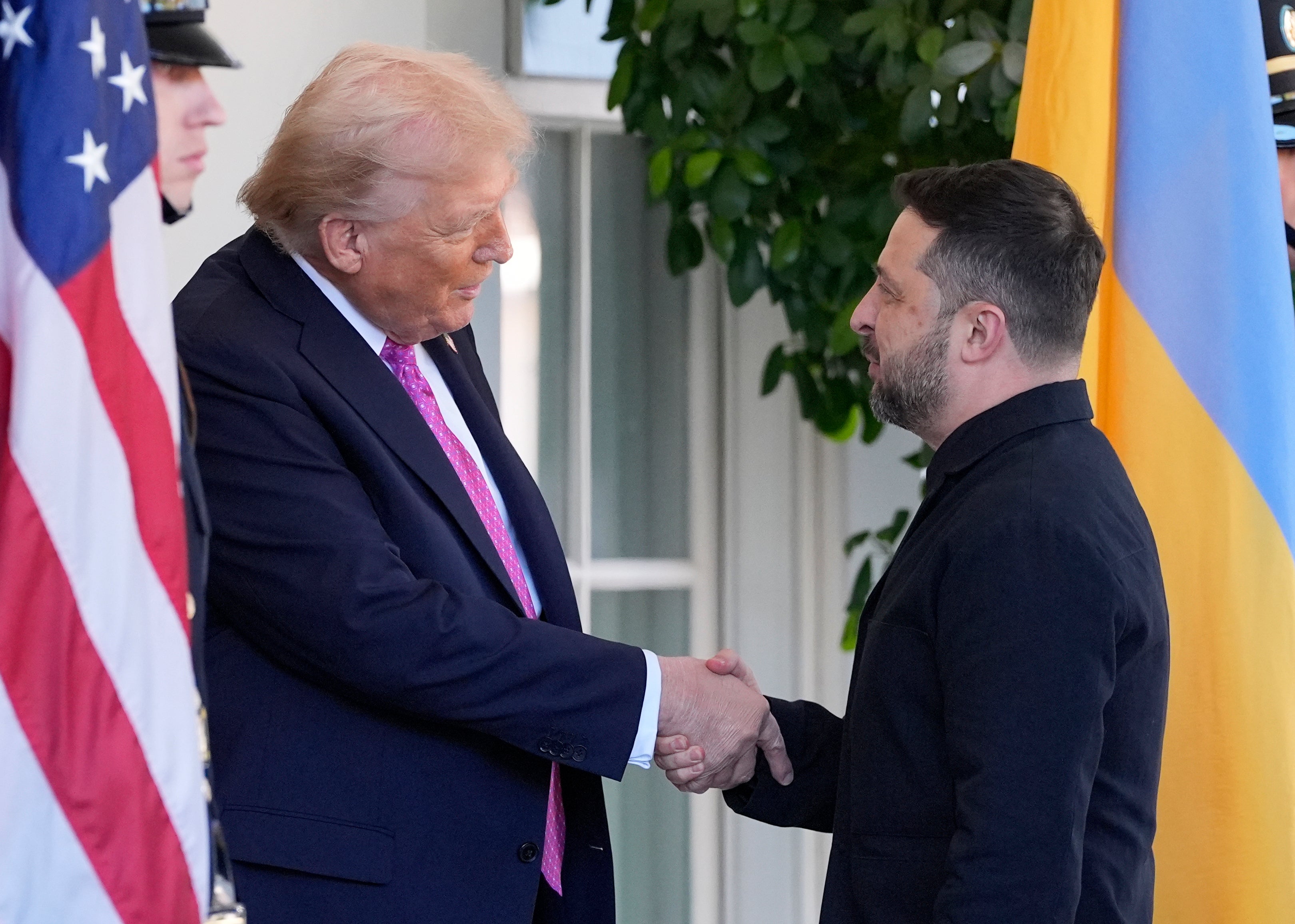 Donald Trump meeting with Volodymyr Zelensky at the White House in October