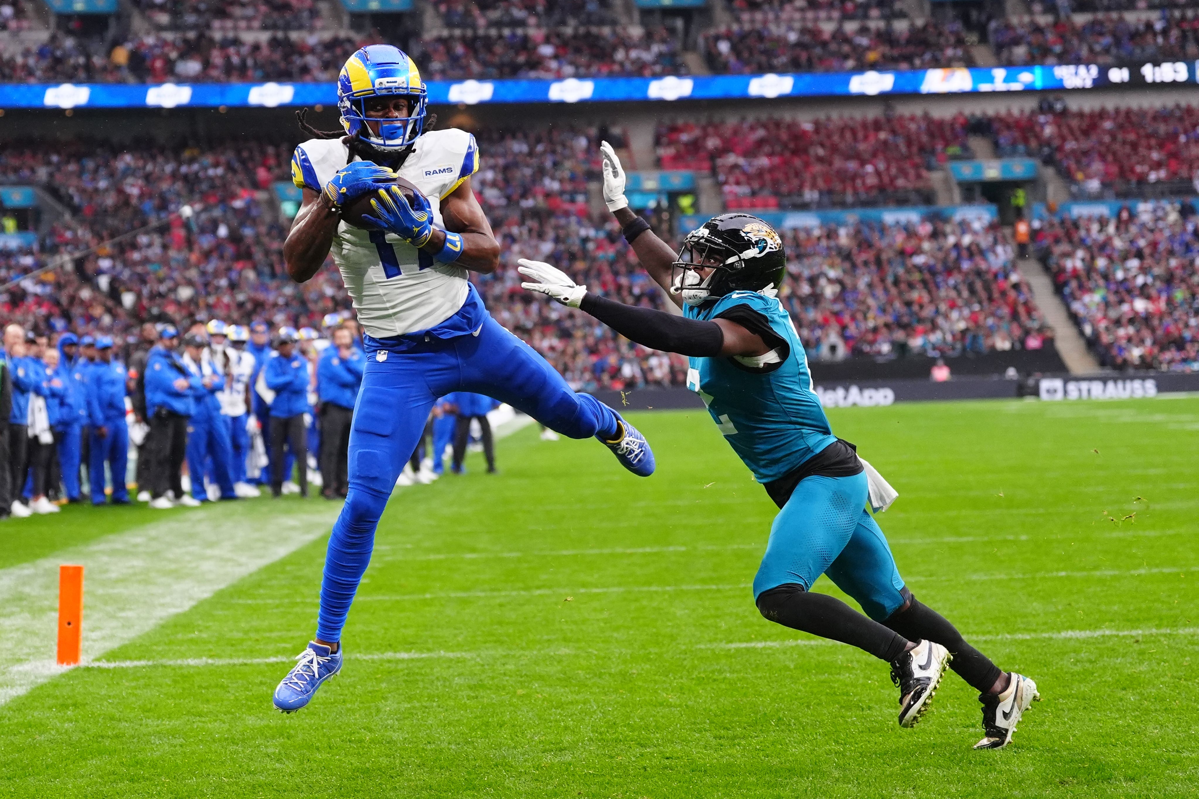 Davante Adams scores a touchdown at Wembley (Bradley Collyer/PA)