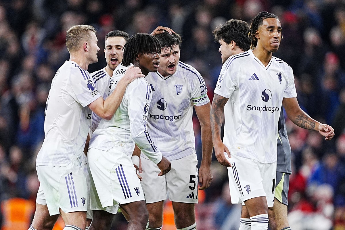 Liverpool v Man Utd: Late Harry Maguire header seals late Anfield win for United