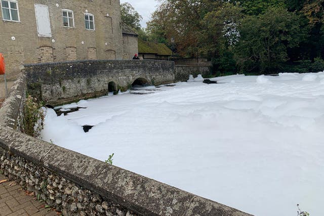 The Environment Agency has launched an investigation with specialist teams sent to collect samples from the river, which flows through Thetford (Environment Agency/PA)