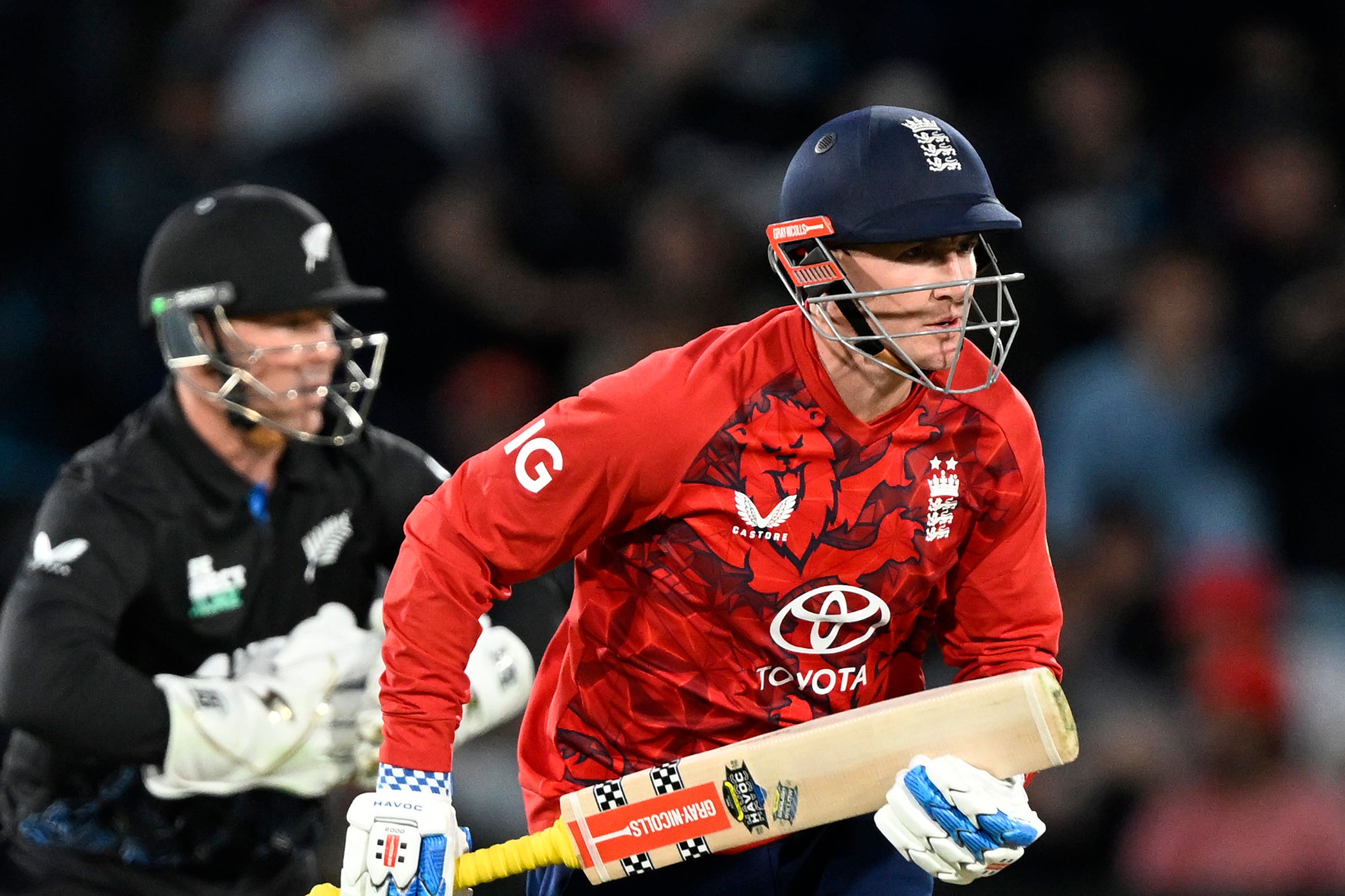 England’s Harry Brook helped inspire his side to victory over New Zealand (Andrew Cornaga/AP).