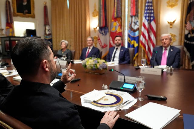 <p>Volodymyr Zelensky met Donald Trump at the White House last week (Alex Brandon/AP)</p>