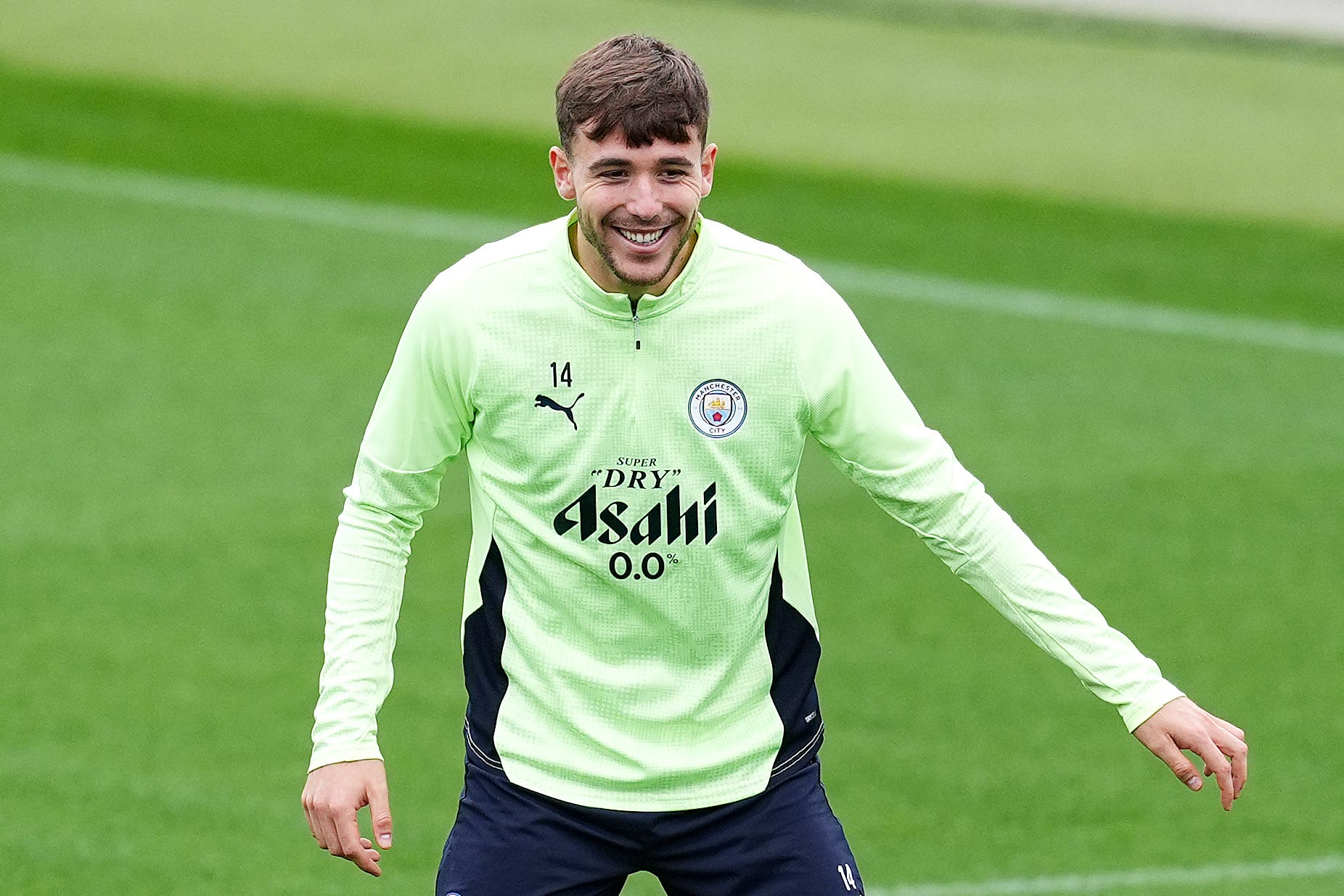 Nico Gonzalez during a training session in Manchester on Monday (Martin Rickett/PA)