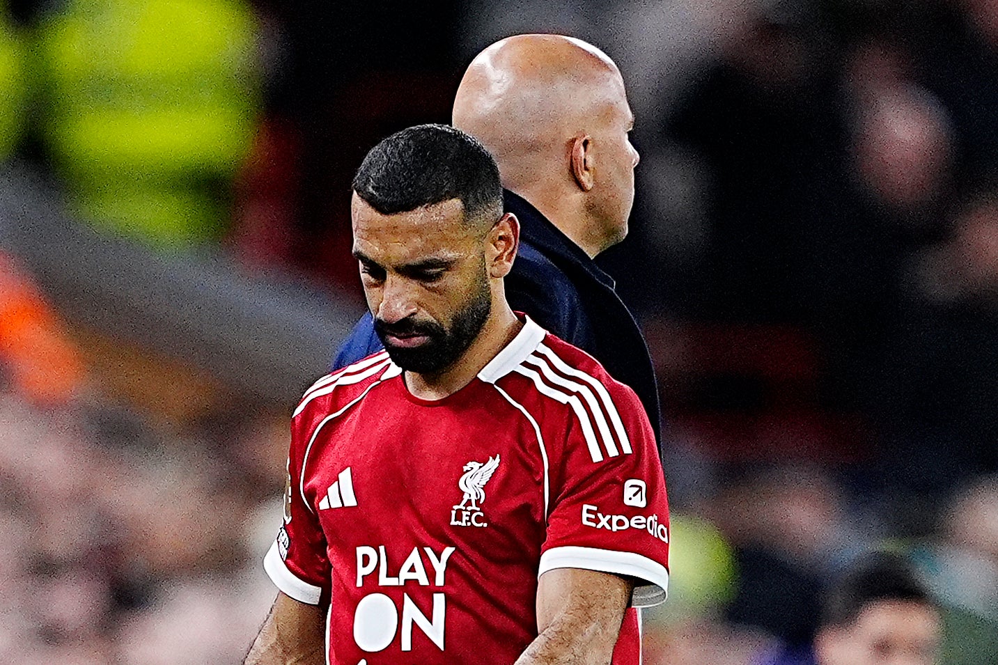 The usually lively Mohamed Salah has had a poor start to the season