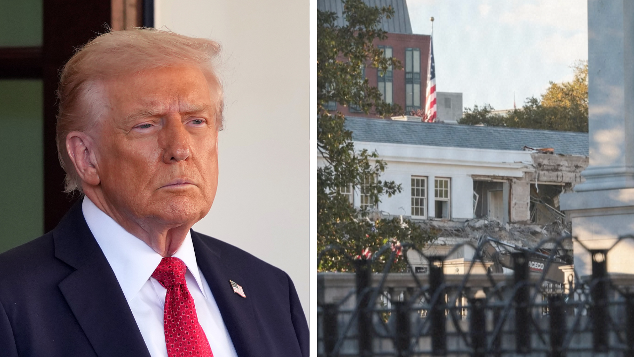 <p>Trump demolishes part of the East Wing of the White House for new ballroom</p>