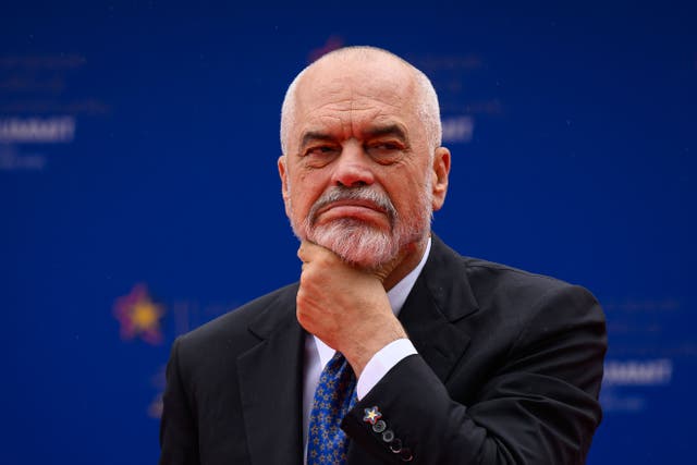 <p>Albanian prime minister Edi Rama</p>