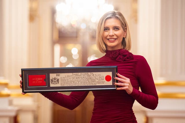 Countdown presenter Rachel Riley after receiving the Freedom of the City of London (James Manning/PA)