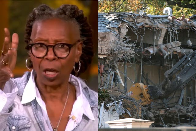 <p>Whoopi Goldberg condemned Donald Trump for his $250 million White House ballroom on The View on Tuesday</p>