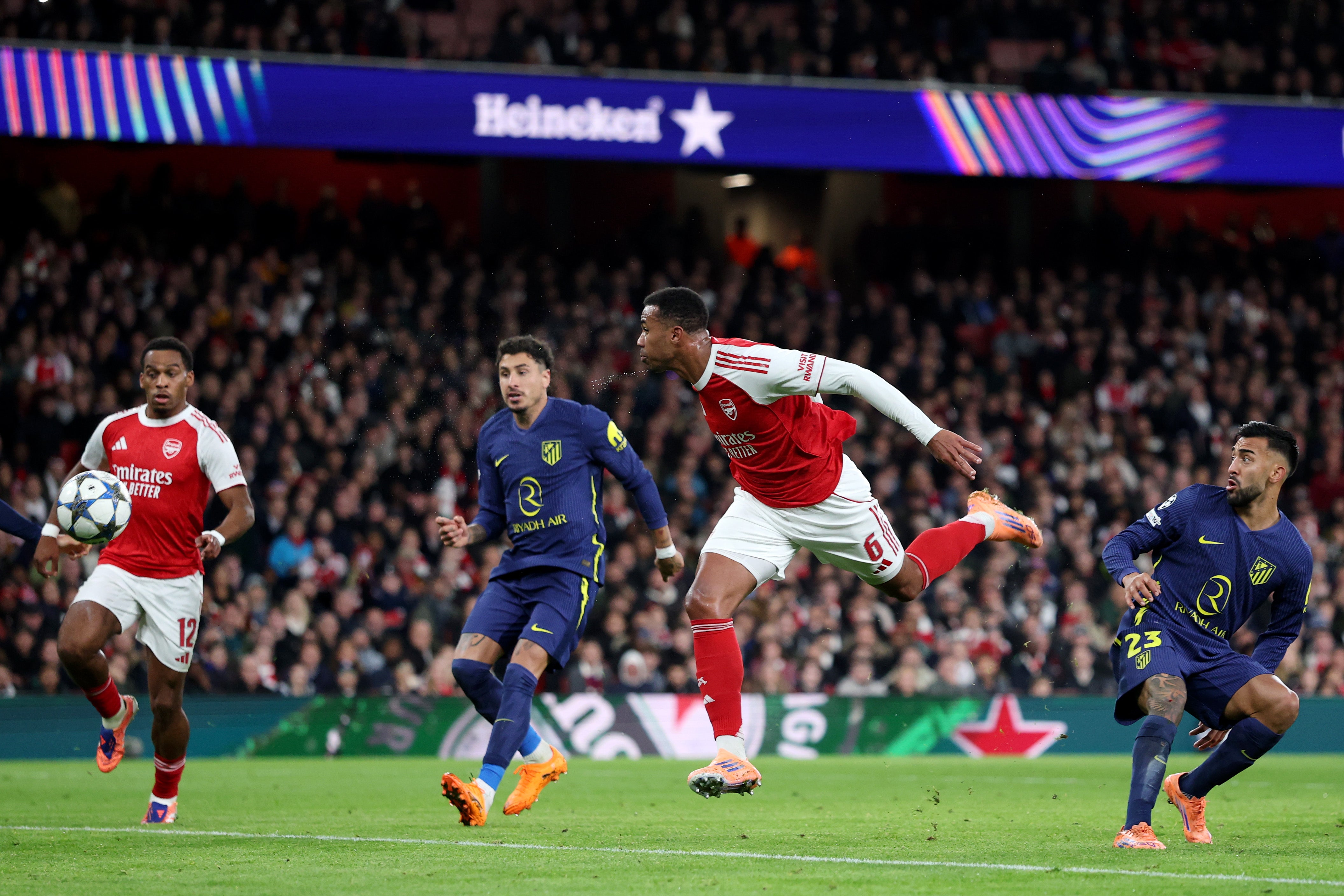 Gabriel headed Arsenal in front