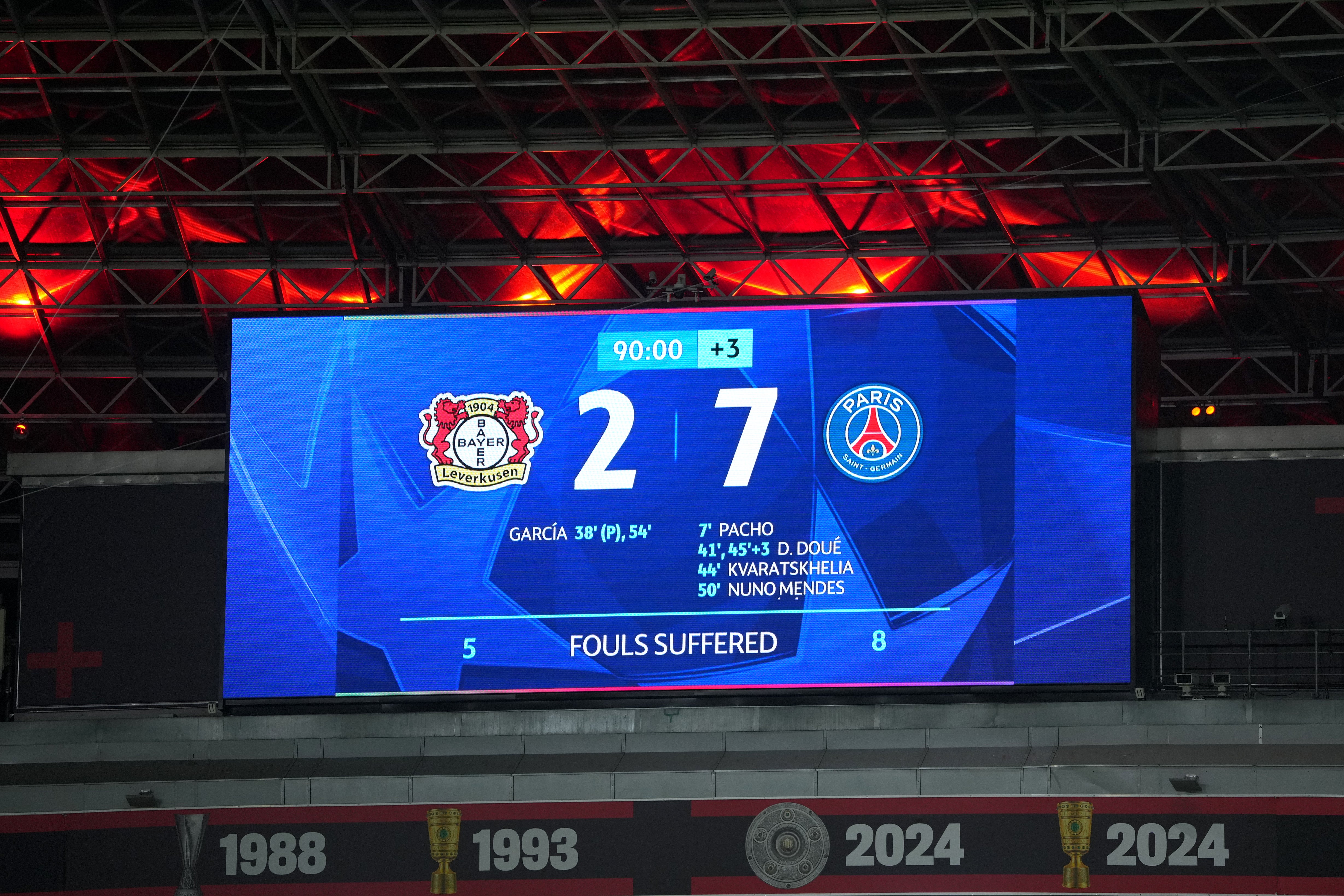 PSG menghancurkan Leverkusen