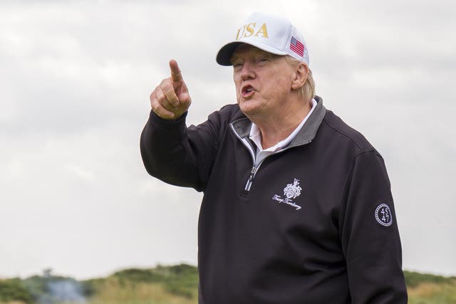US President Donald Trump visited Scotland in July (Jane Barlow/PA)