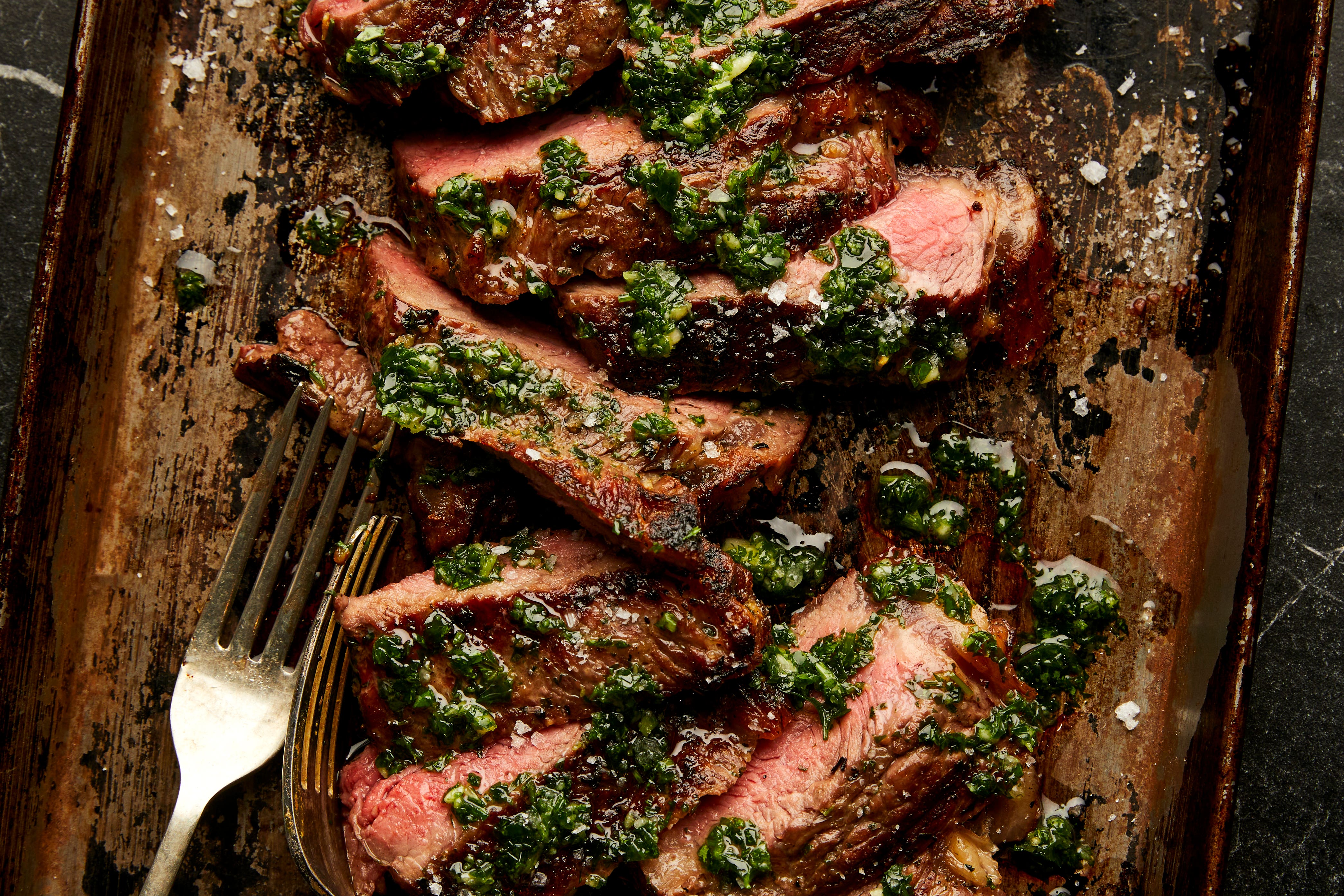 <p>Butterflied sirloin, marinated in garlic and parsley, grilled until smoky and tender – South American steak at its bold, flame-licked best</p>