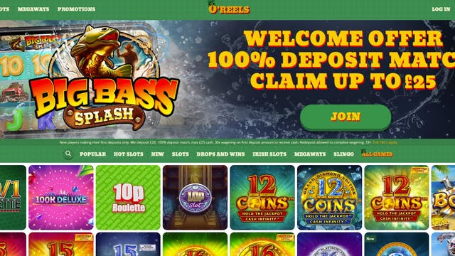 The O'Reels welcome offer is not the strongest, but they make up for that in other areas