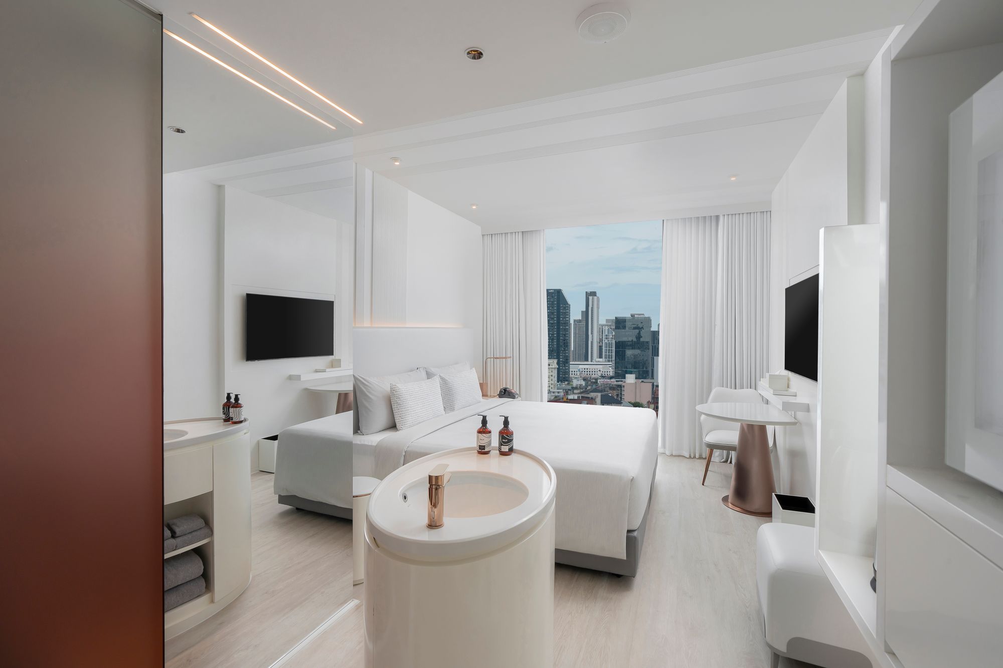 For a stay at a skyscraper on a budget, check into INNSiDE Bangkok