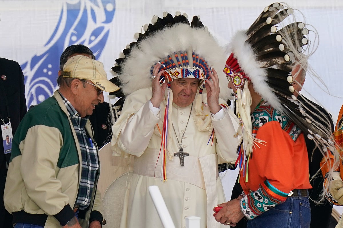 Pope returns 62 artifacts to Canada's Indigenous peoples as part of reckoning with colonial past | The Independent