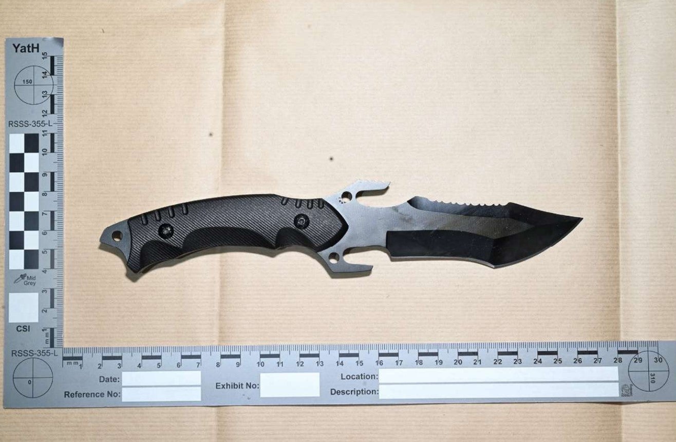 The knife used by Mohammed Umar Khan to murder Harvey Willgoose