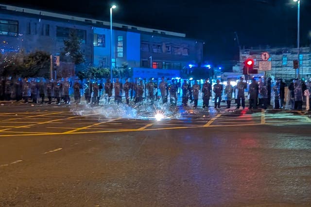 Disturbances flared outside Citywest Hotel, which used to house asylum seekers (PA)