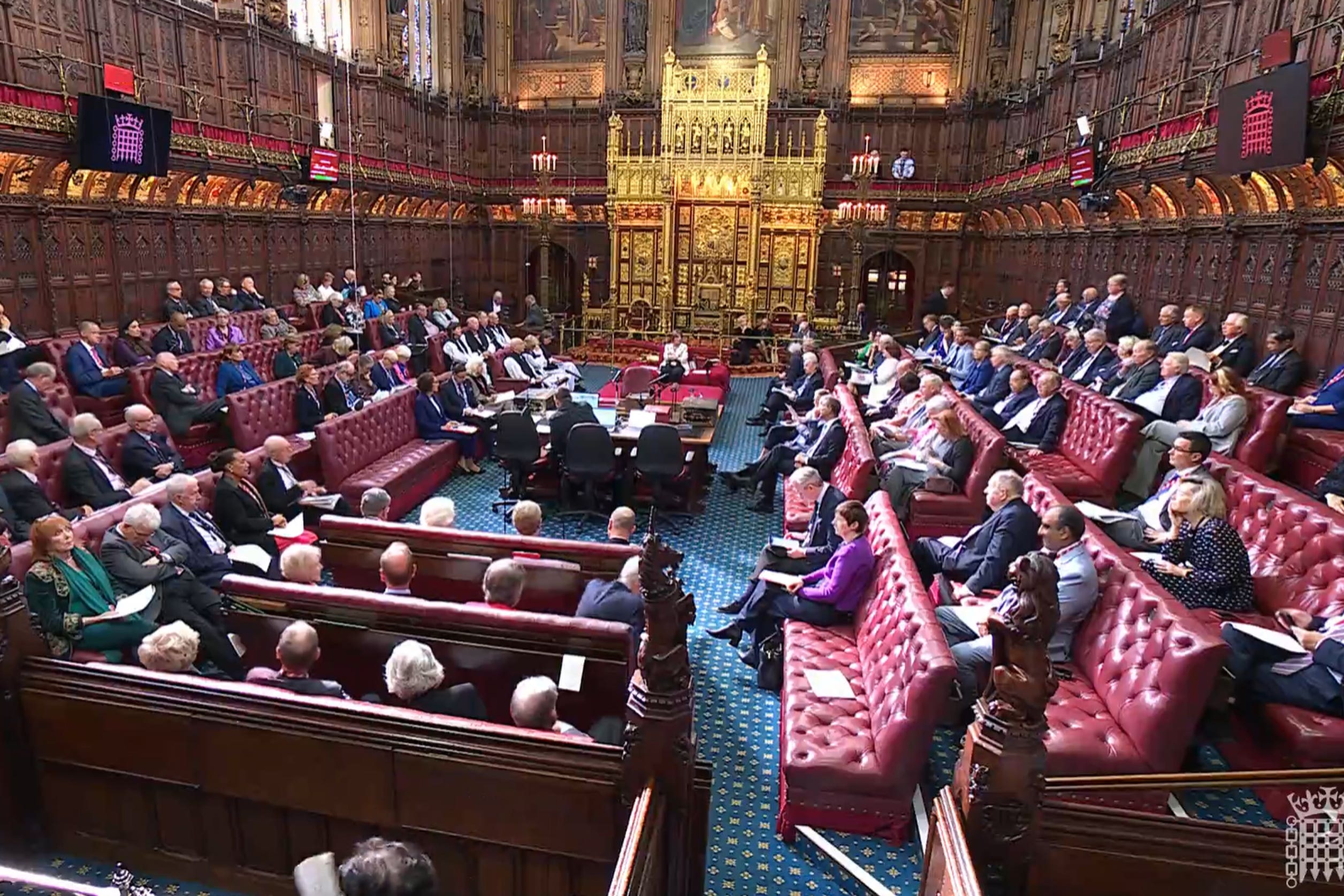 The House of Lords currently has 85 sitting hereditary peers (Parliament TV/PA)