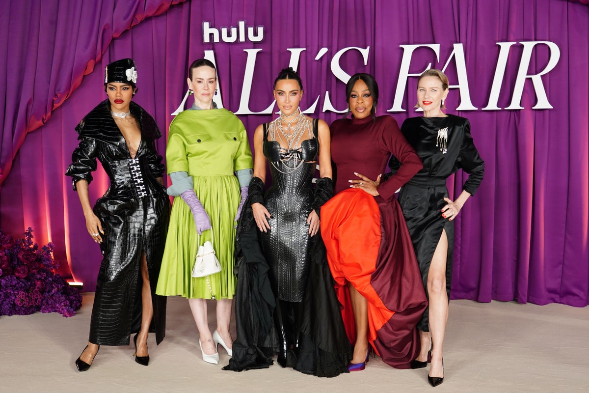 Kim Kardashian, Teyana Taylor and more step out in leather and latex for  London premiere | The Independent
