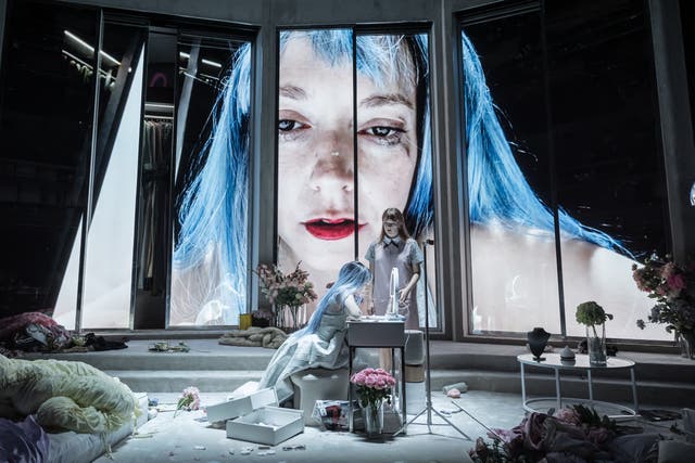 <p>Lydia Wilson in 'The Maids' at the Donmar Warehouse</p>