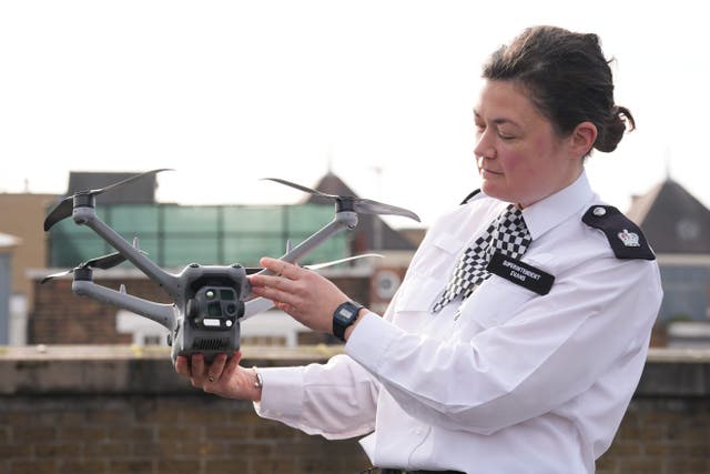 <p>Superintendent Taryn Evans leads the NPCC Drones Programme and the pilot for the Met (Lucy North/PA)</p>