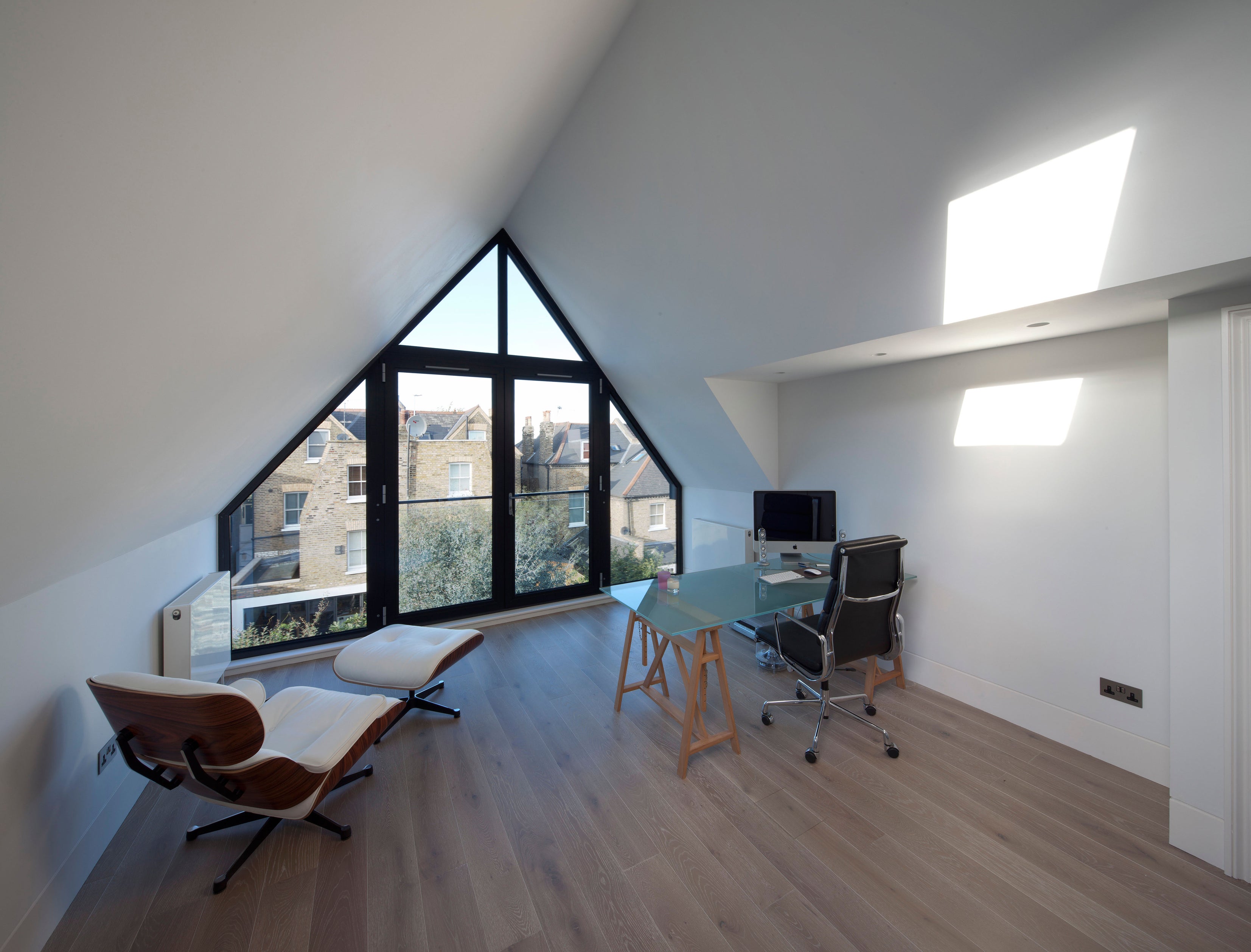 A loft conversion being used as an office space